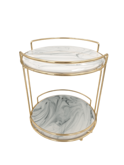 Round Two Tier Small Display Stand