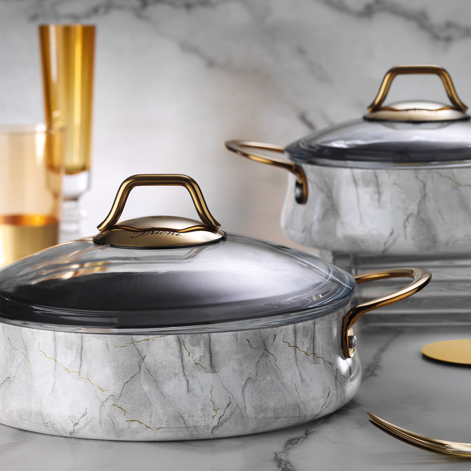 Marble Design 7 Piece Cookware Set