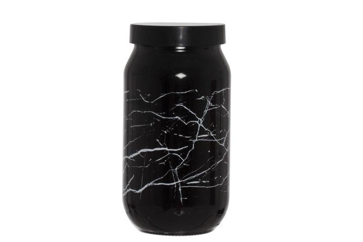 Canister - Large - Black Marble - Home And Trends