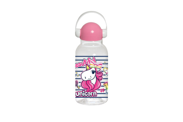 Kids Patterned Bottle - Unicorn - Pink