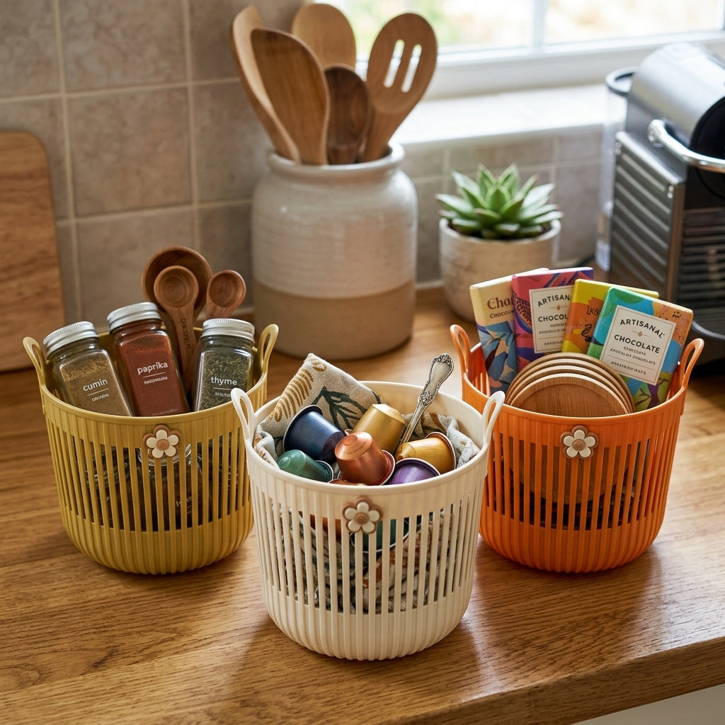 Mini basket-style storage containers