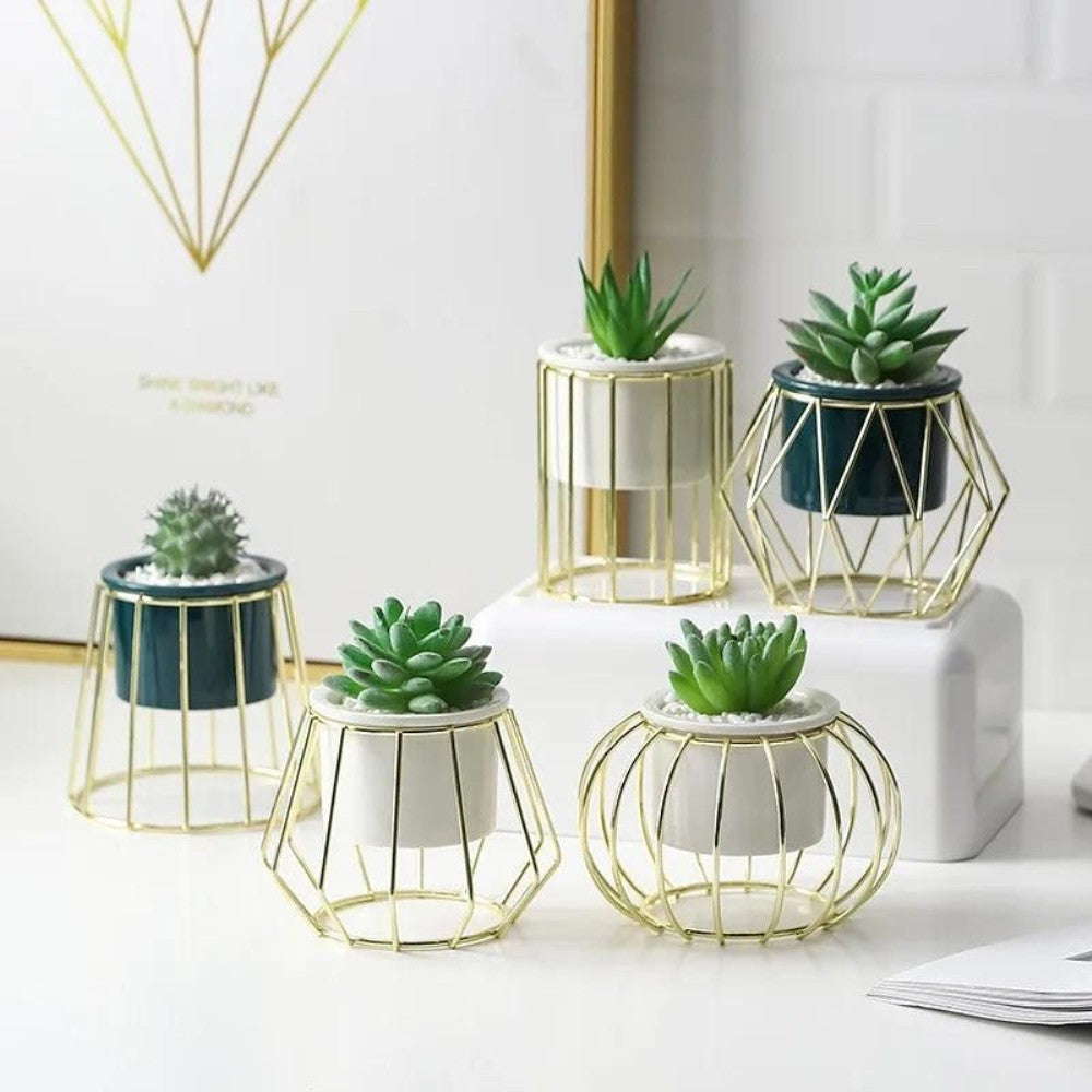 Geometric Glass Decor Pot