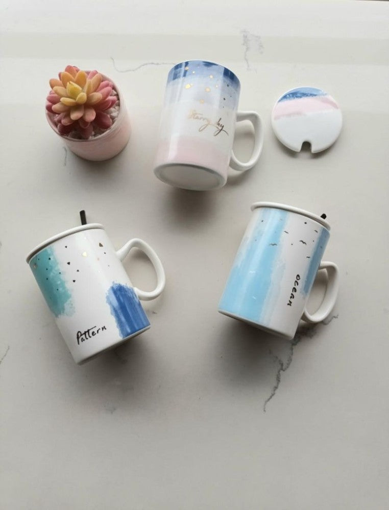 Mug with Ceramic Lid and Spoon