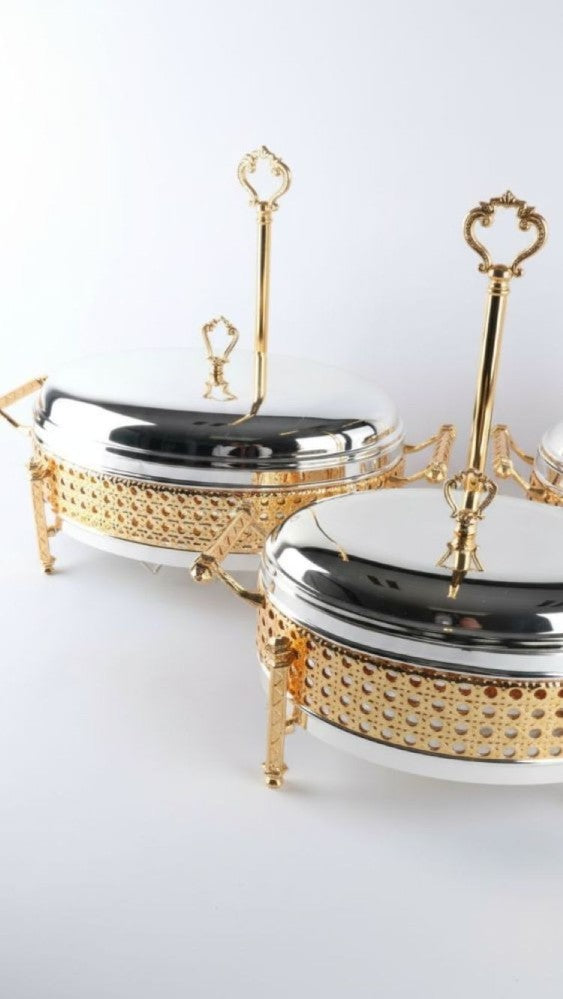 CHAFING DISHES DESIGNER COLLECTION OVAL W/FLOATING LID COFEE 2.2L