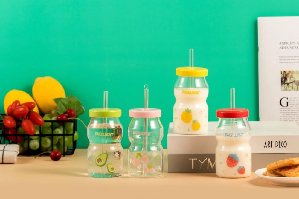 Glass Sipper Cup and Straw with Lid