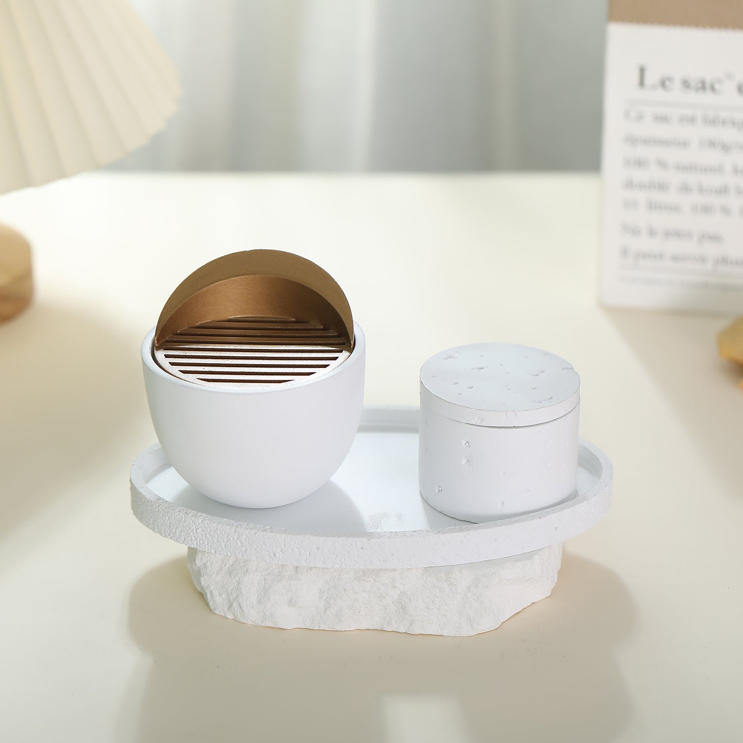 Burner - Modern Round 3pc set gold detail