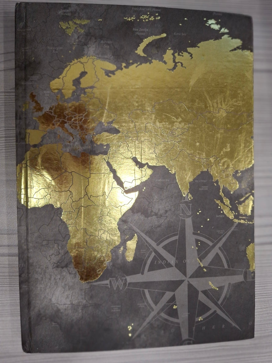 Notebook A4 Hardcover  world map design SET OF TWO