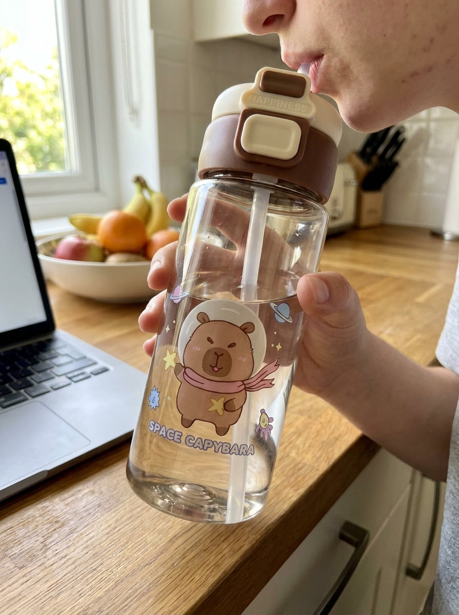 Capibara Double Drink Plastic Cup (600IM)