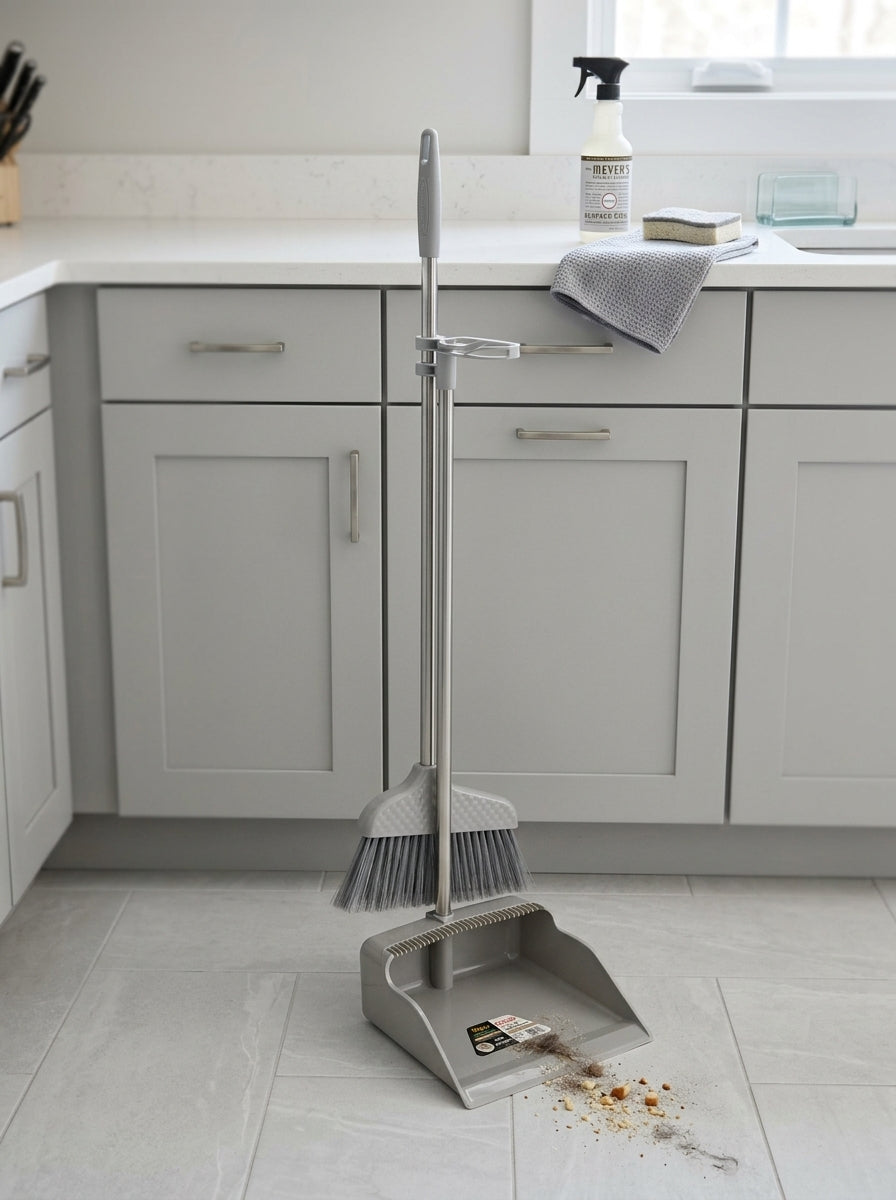 stylish broom & dust collector set