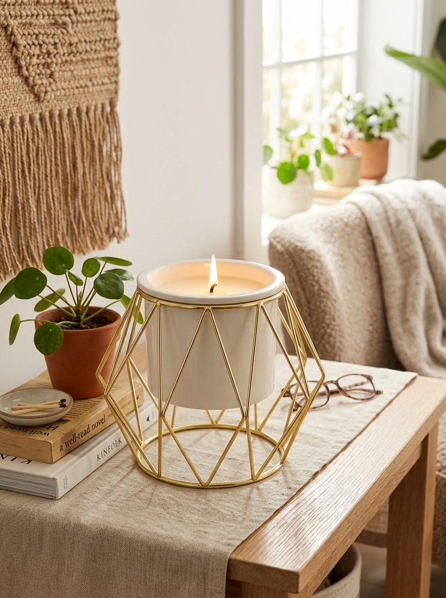 Geometric Glass Decor Pot