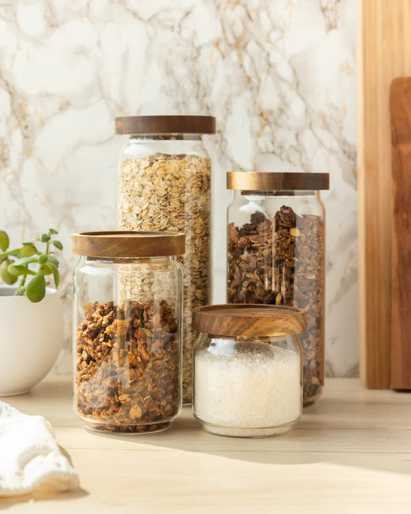 Round Glass Storage Jar