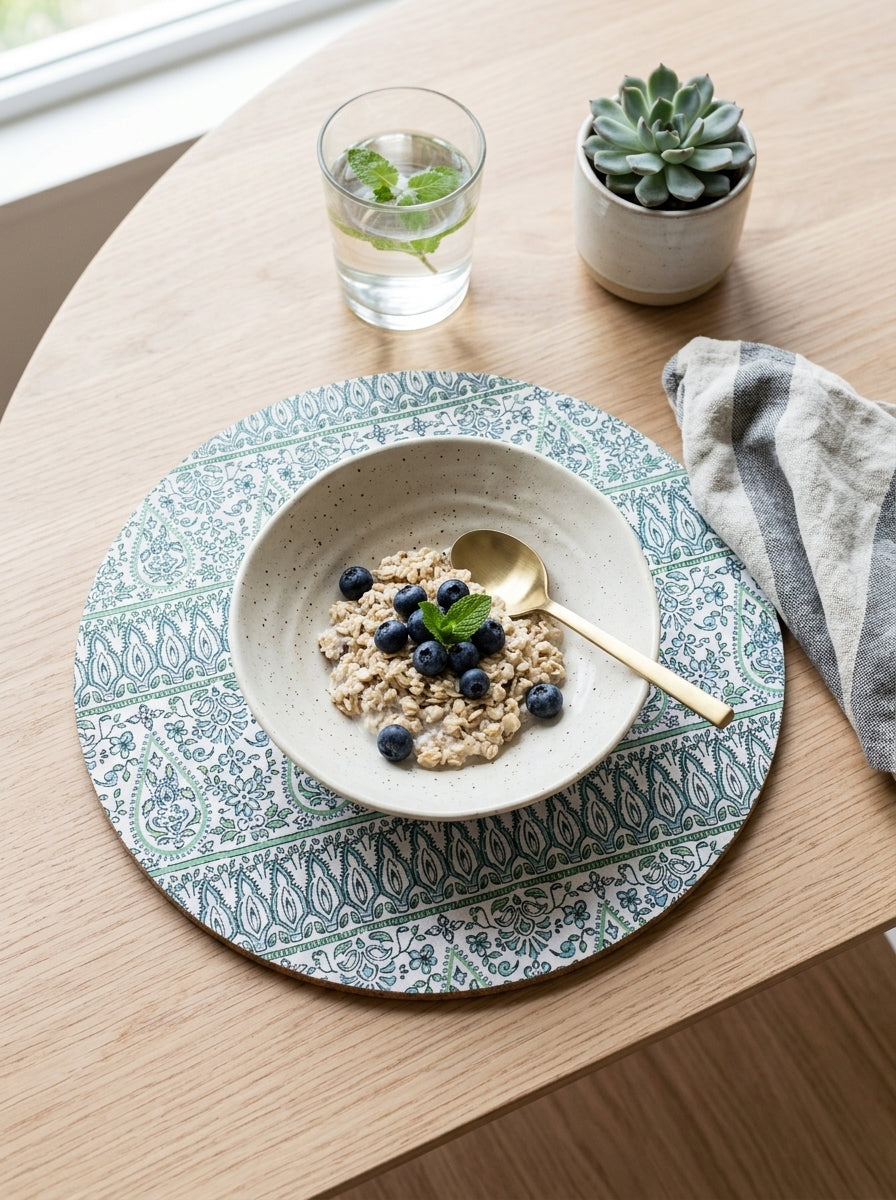 8pcs Cork coaster and placemat set