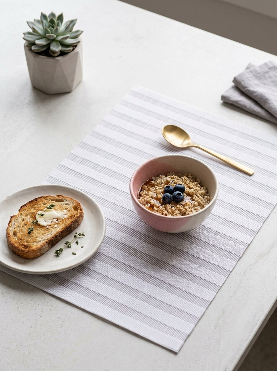 4pk Ladder Placemat - White Stripe