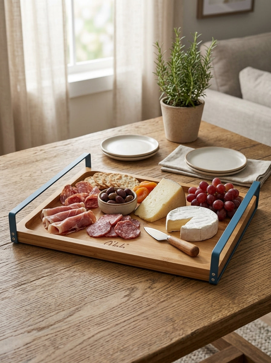 Squarish Style Wooden Serving Tray