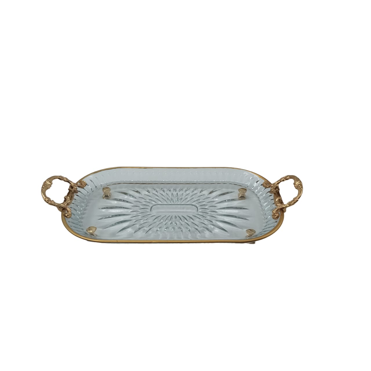 Rectangle Tray with Ornate Handle