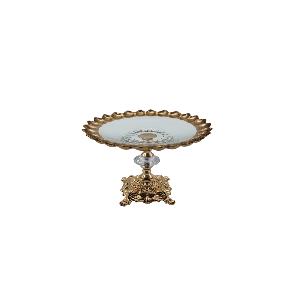 Round Gold Footed Server