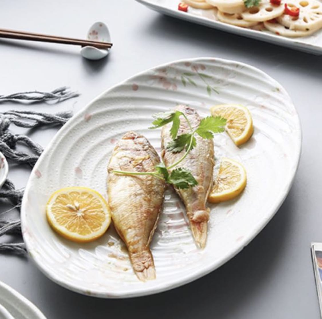 Japanese Inspired 'Soft Petal' Oval Platter - Home And Trends