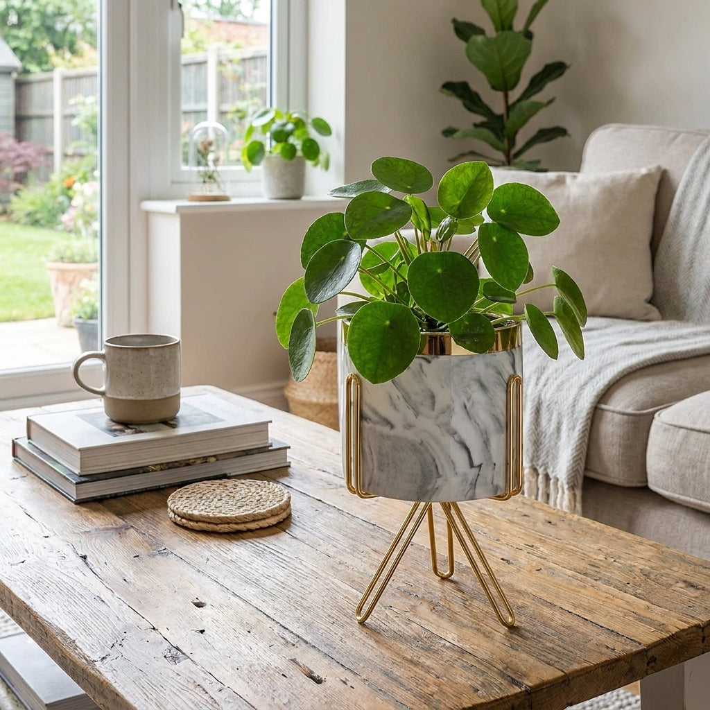 Marble Design Mini Decorative Pots on stands