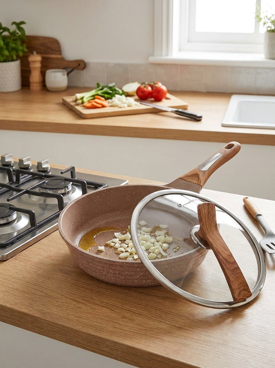 Aluminium Fry Pan - Pink