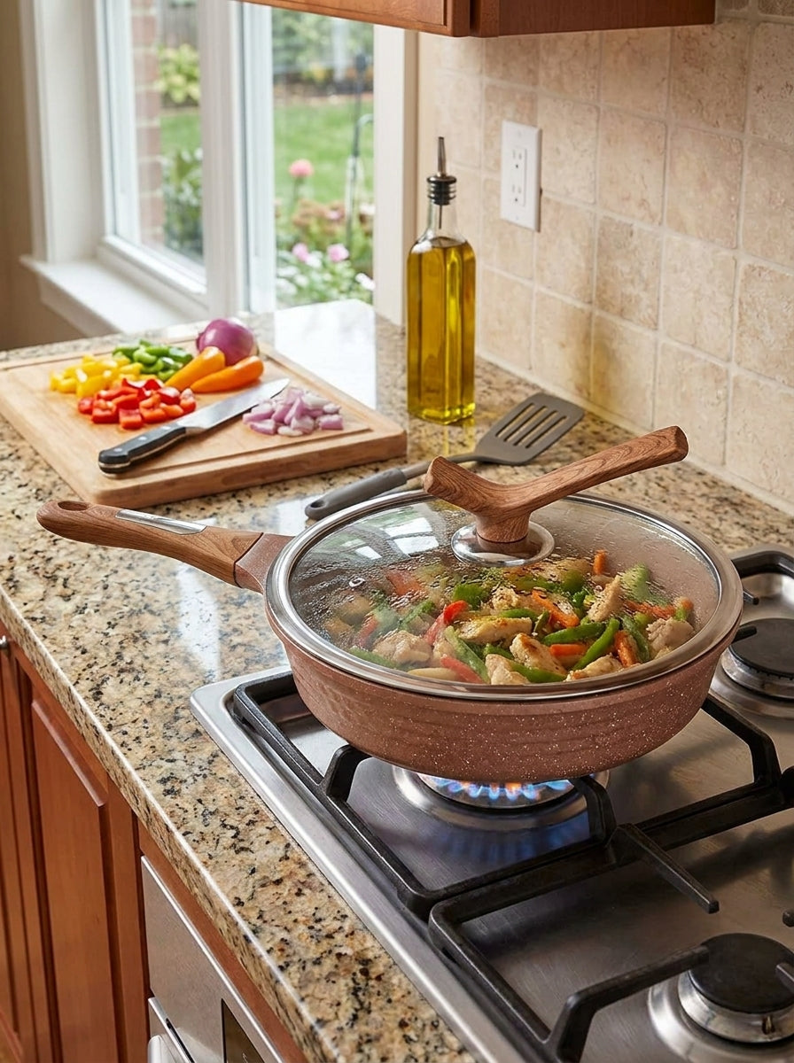 Aluminium Fry Pan - Pink