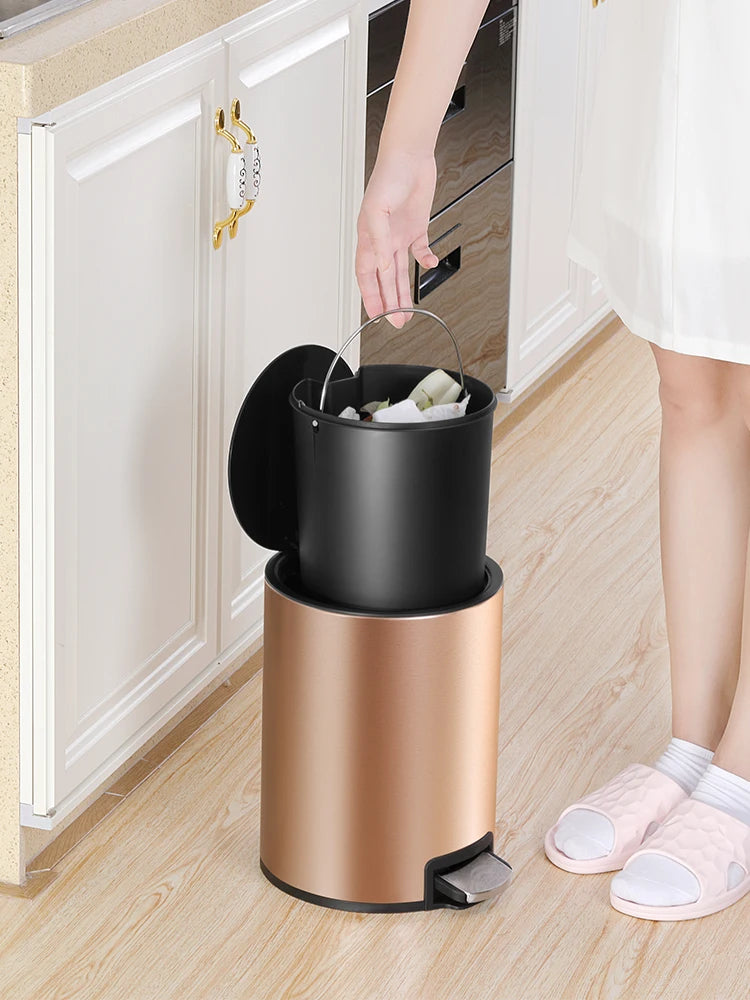 6L Stainless Steel Pedal Bin