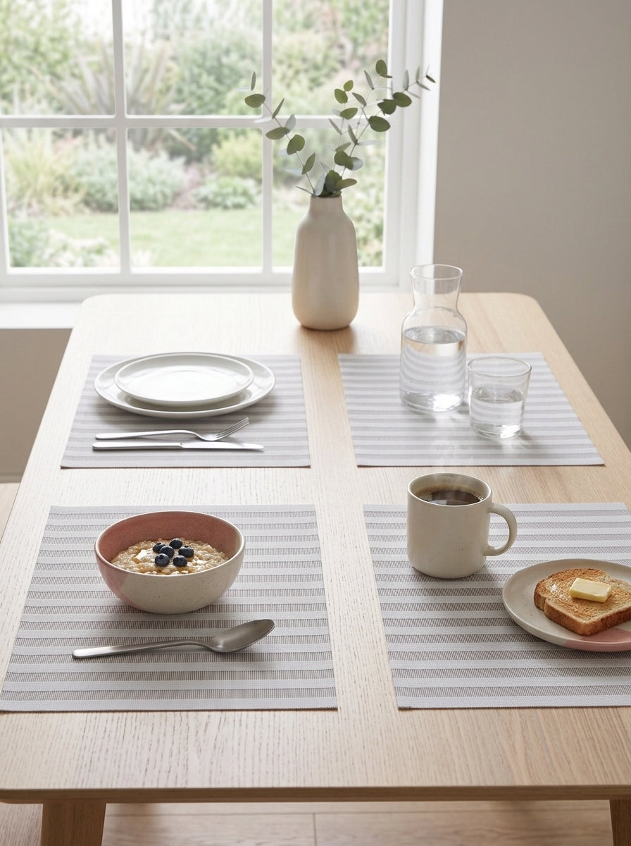 4pk Ladder Placemat - White Stripe
