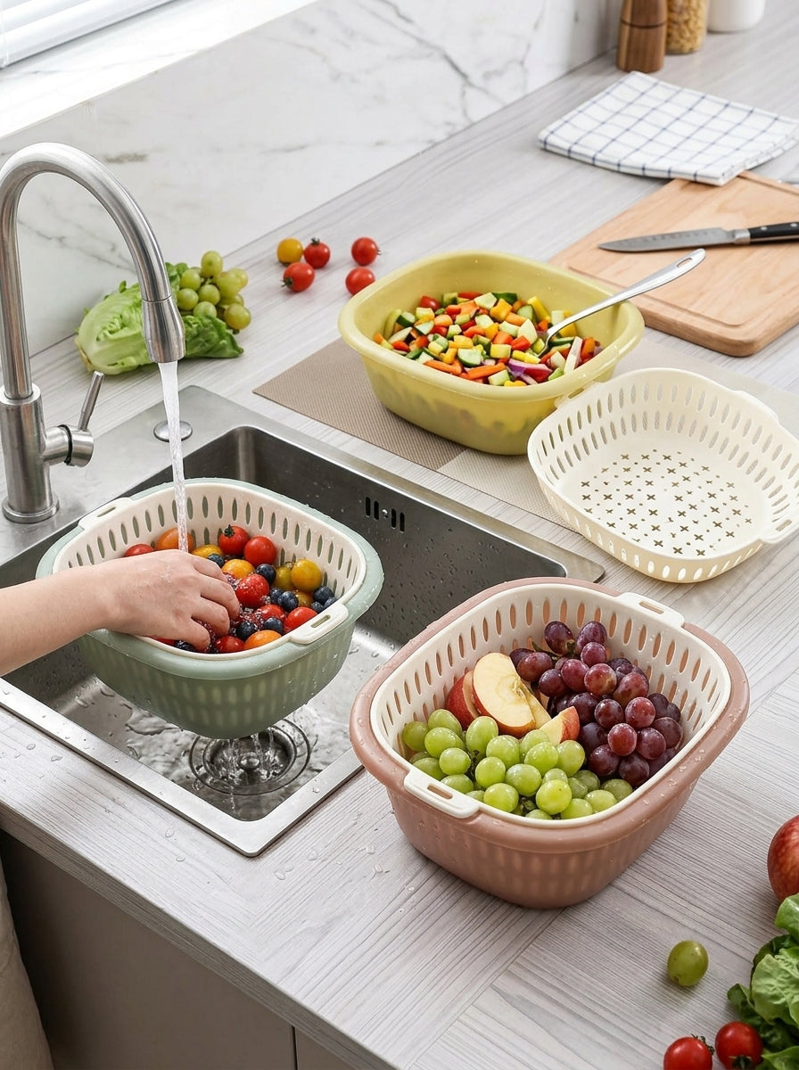Basin & removable colander set