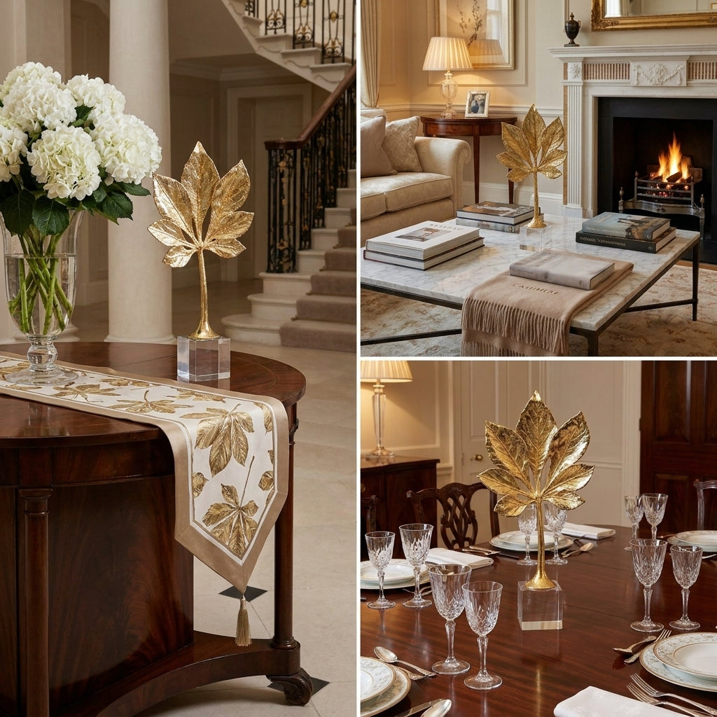 Radiant Leaf Decorative Piece 30cm