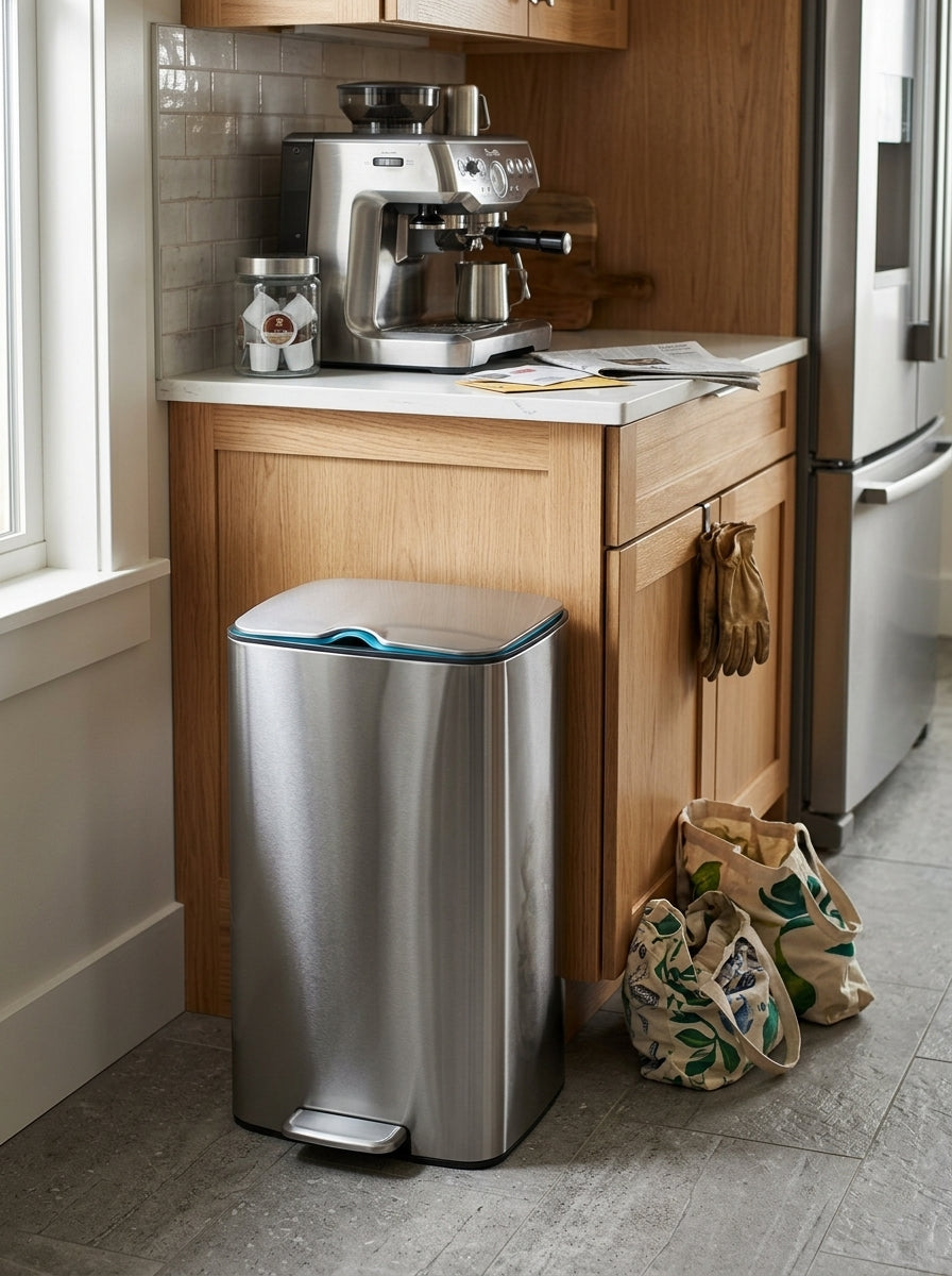 Rectangular Stainless Steel Pedal Bin - Knight Range