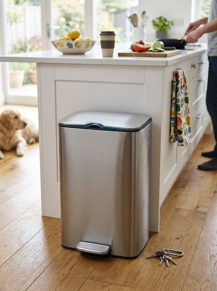 Rectangular Stainless Steel Pedal Bin - Knight Range