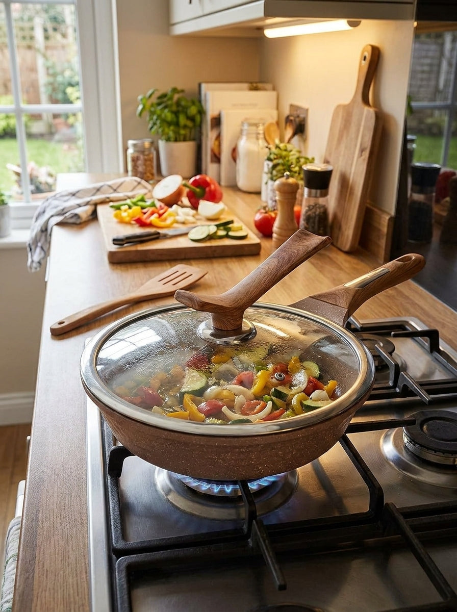 Aluminium Fry Pan - Pink