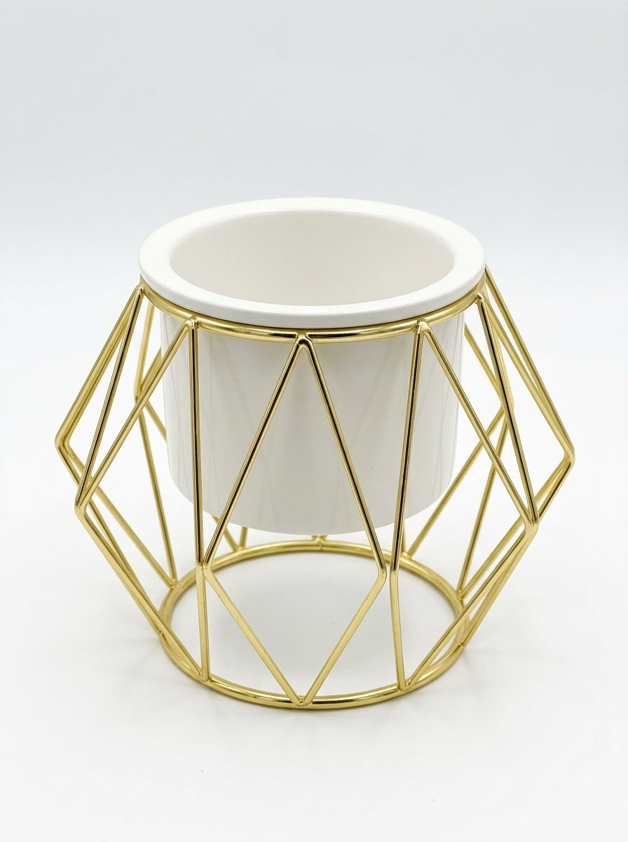 Geometric Glass Decor Pot