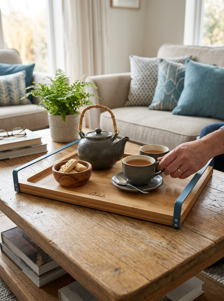 Squarish Style Wooden Serving Tray