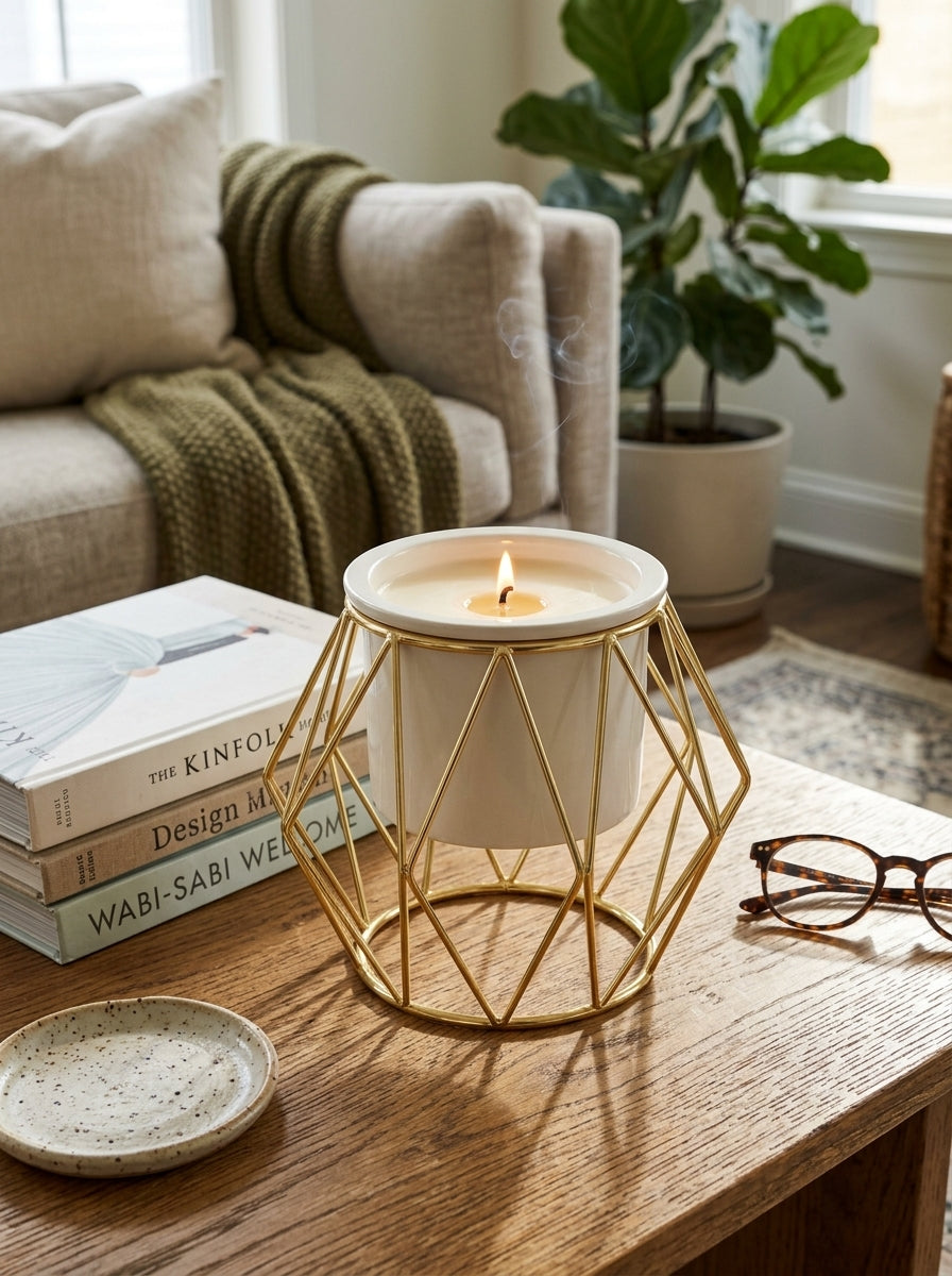 Geometric Glass Decor Pot