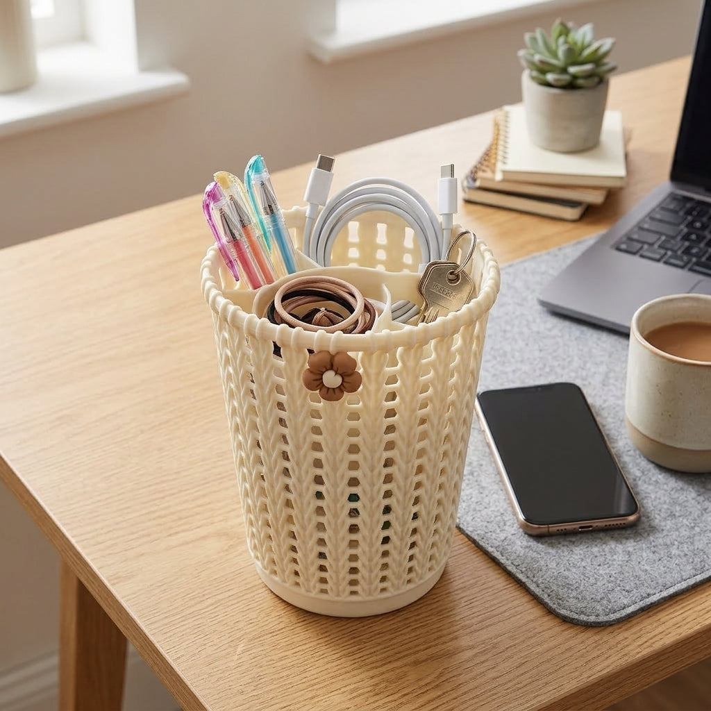 Tall mini basket-style holder
