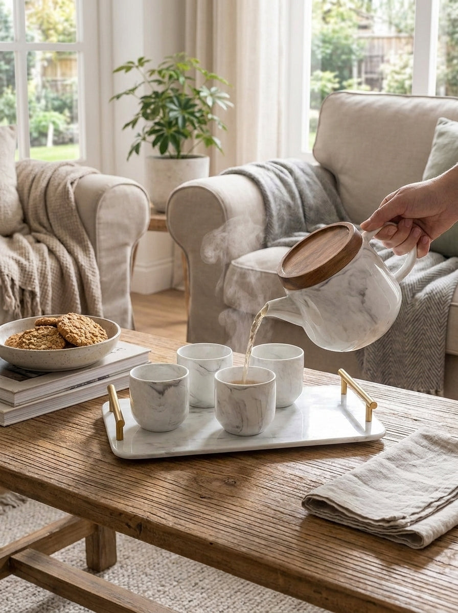 Artisan Tea set with Tray - Japanese inspired