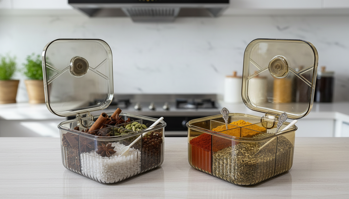 4 Compartments Spice Organiser