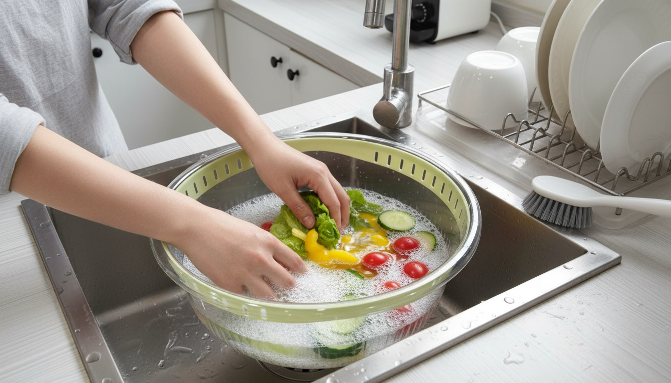 Multi-purpose basin with colour accent