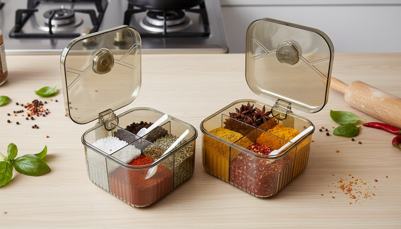 4 Compartments Spice Organiser