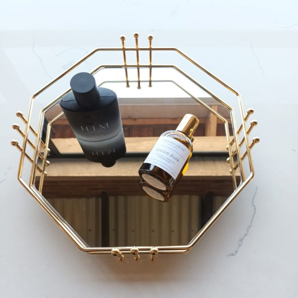 Octagon Gold Tray - Large