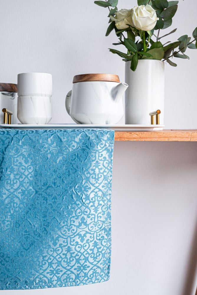 St Laurent Flock Table Runner