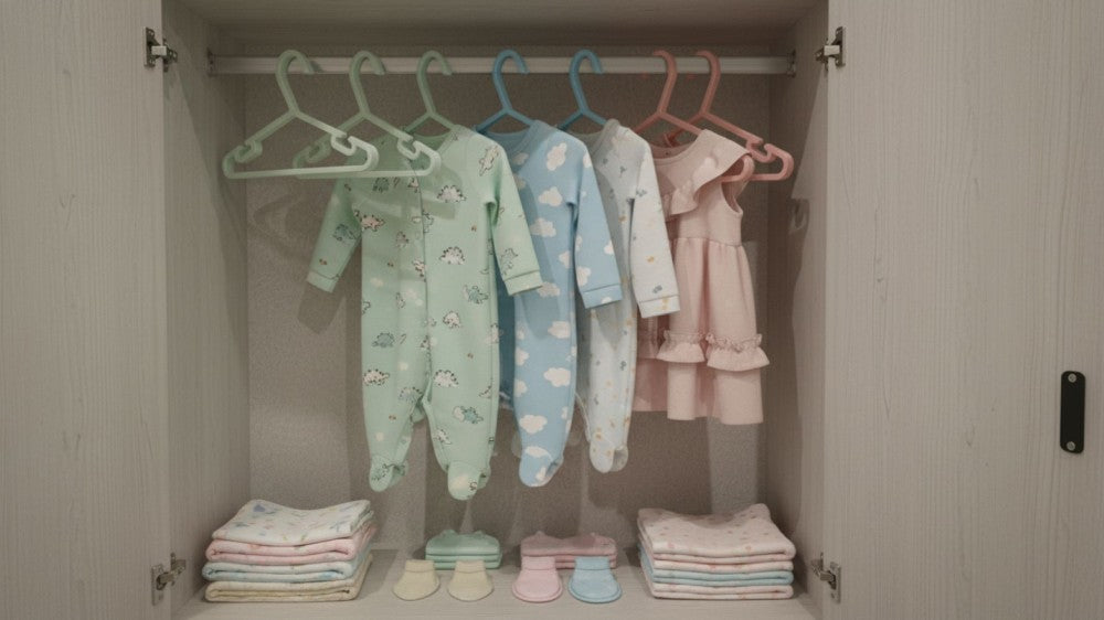 Five-Piece Children'S Clothes Hanger blue/pink/white28x15.5cm