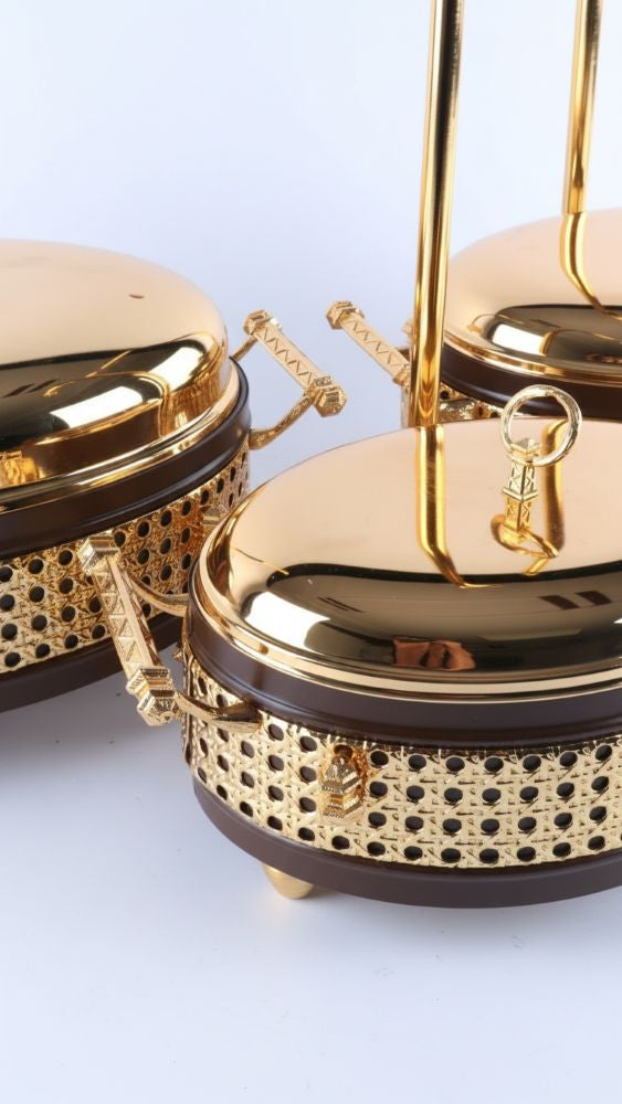 3LITRE CHAFING DISH DESIGNER COLLECTION OVAL W/FLOATING LID COFFEE 3LITRE