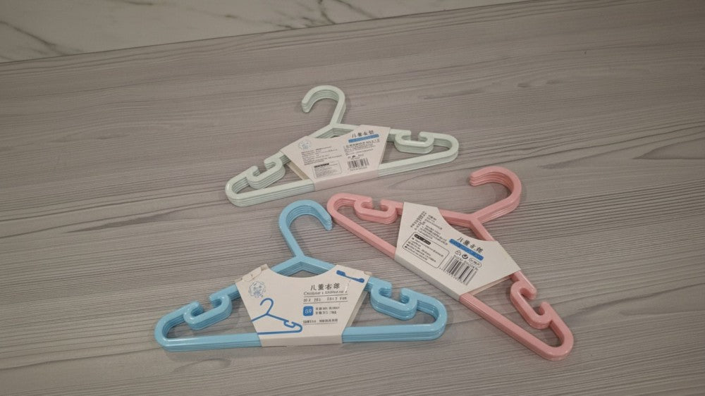 Five-Piece Children'S Clothes Hanger blue/pink/white28x15.5cm