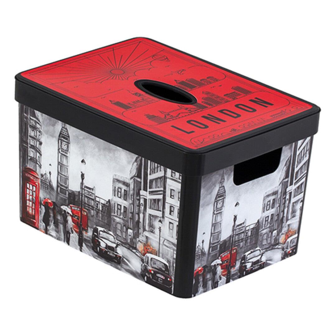 Decorated Box - London Design - Red - Home And Trends
