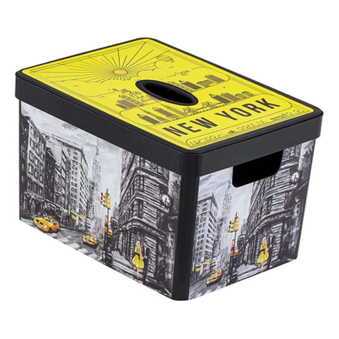Decorated Box - New York Design - Yellow - Home And Trends