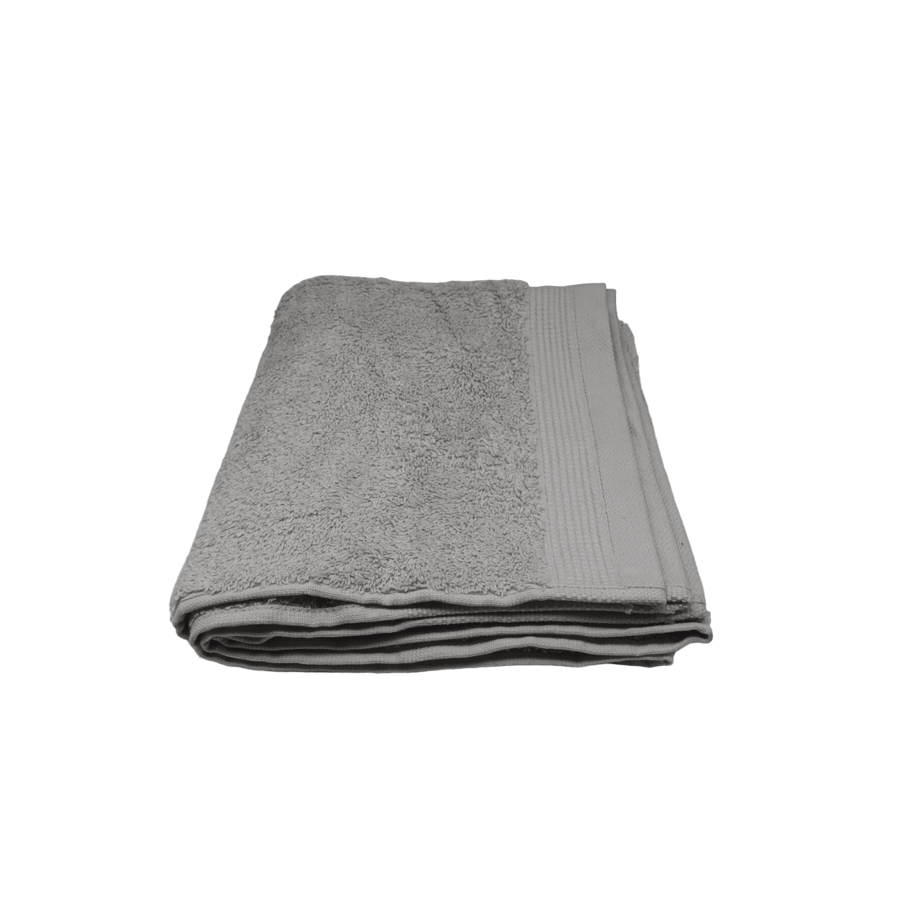 Hand Towel - Light Grey w/square