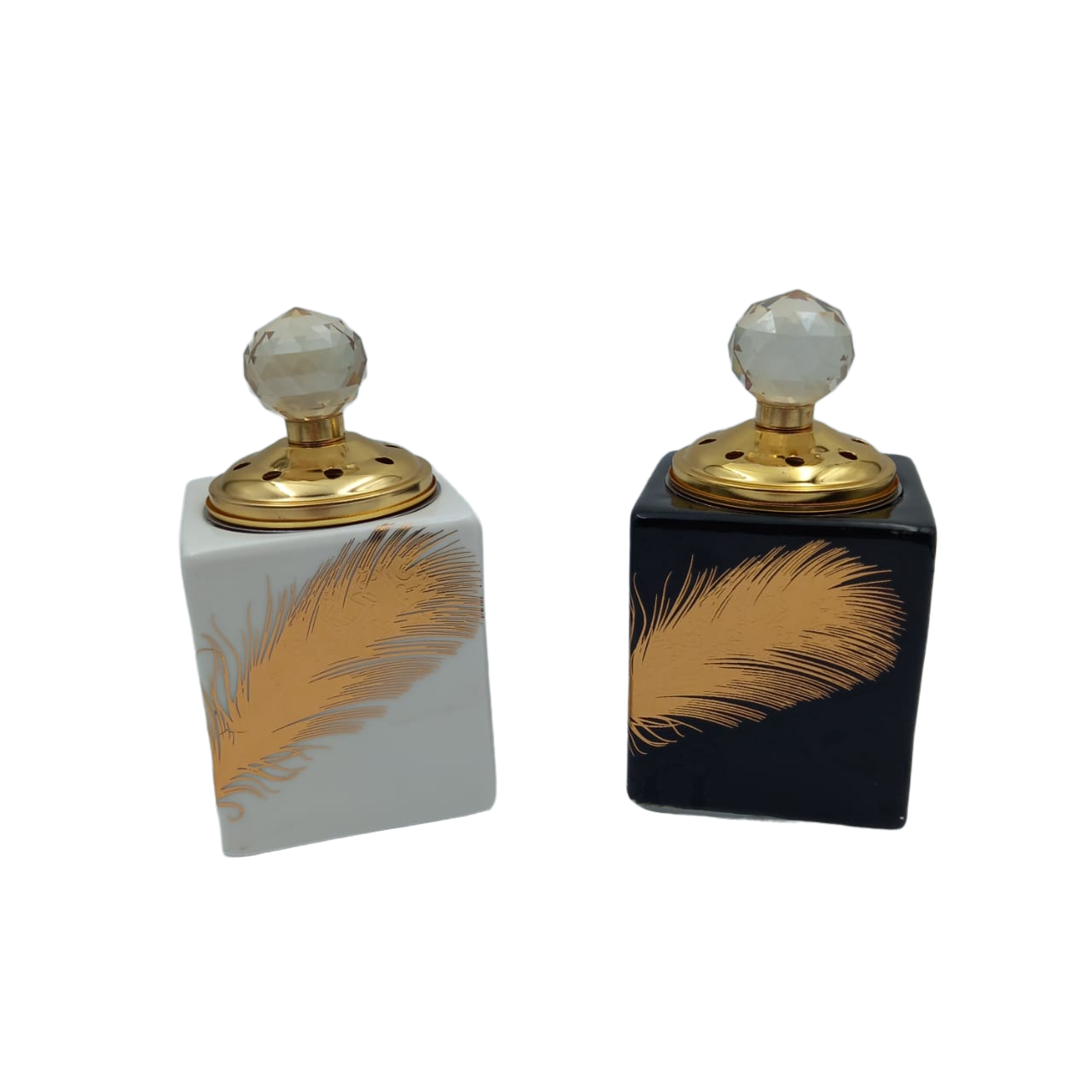 Square Burner with Feather Detail
