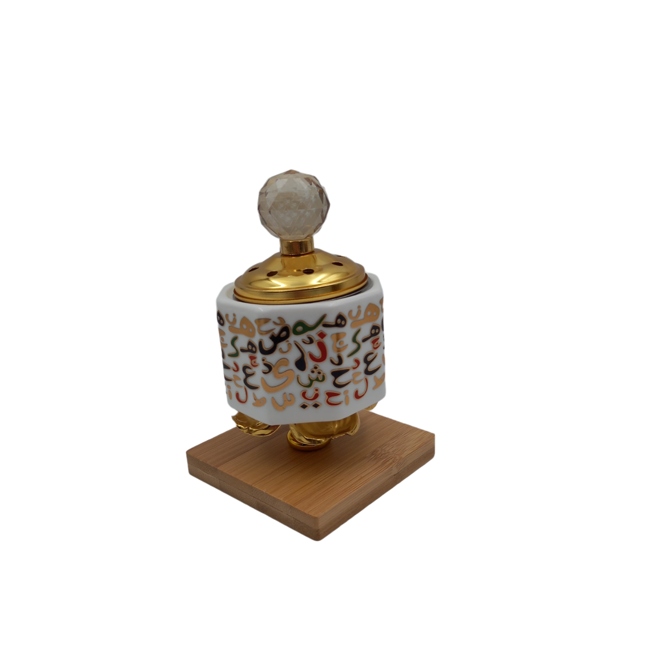 Octagonal Burner with Color Calligraphy on Stand