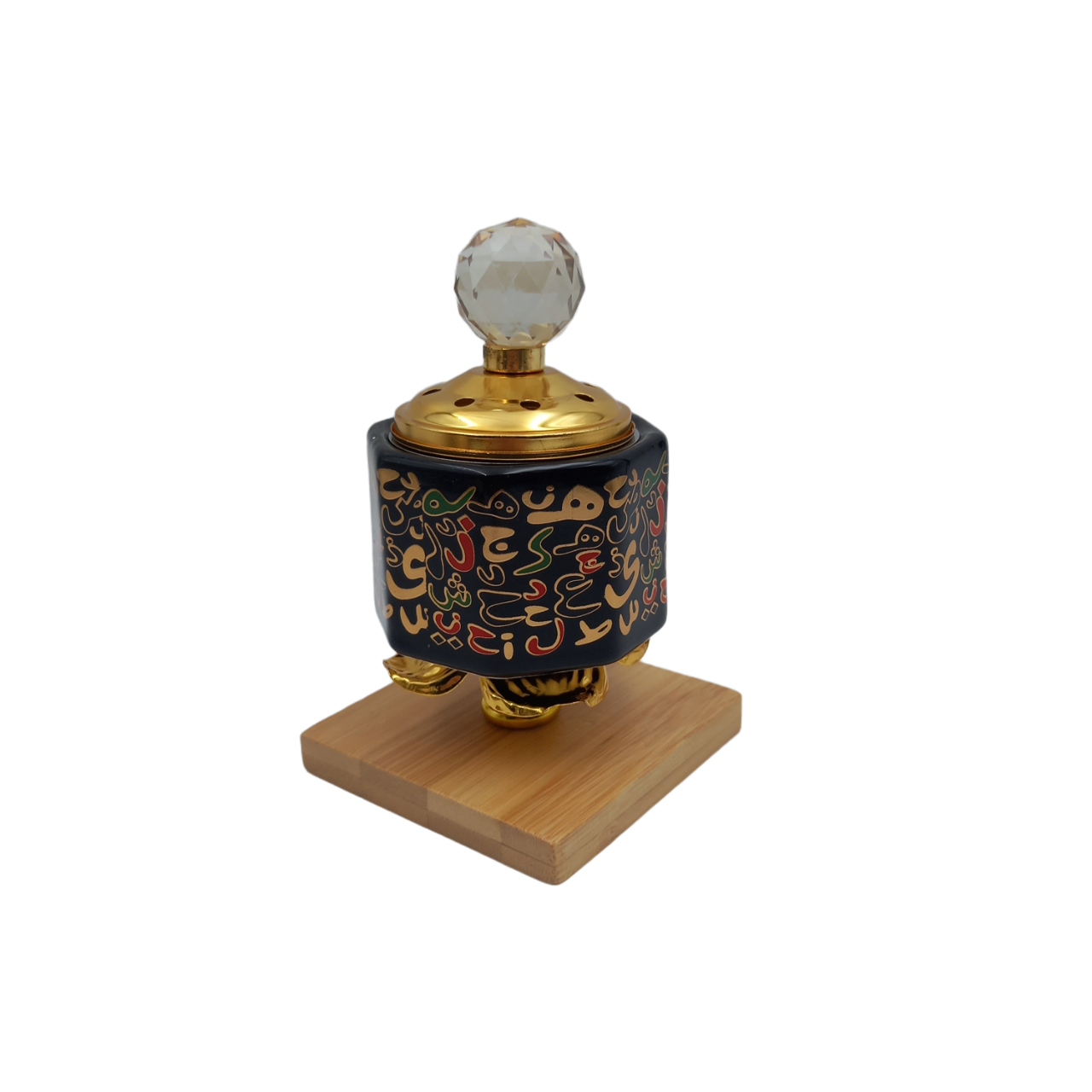 Octagonal Burner with Color Calligraphy on Stand